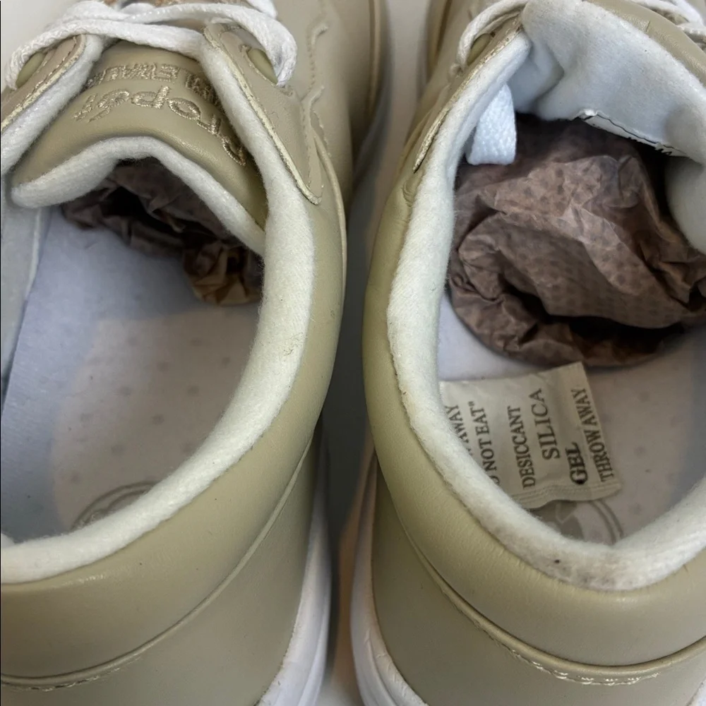 Propet Washable Walker Women's Beige Leather Shoes W3840 US Size 7.5 Comfort